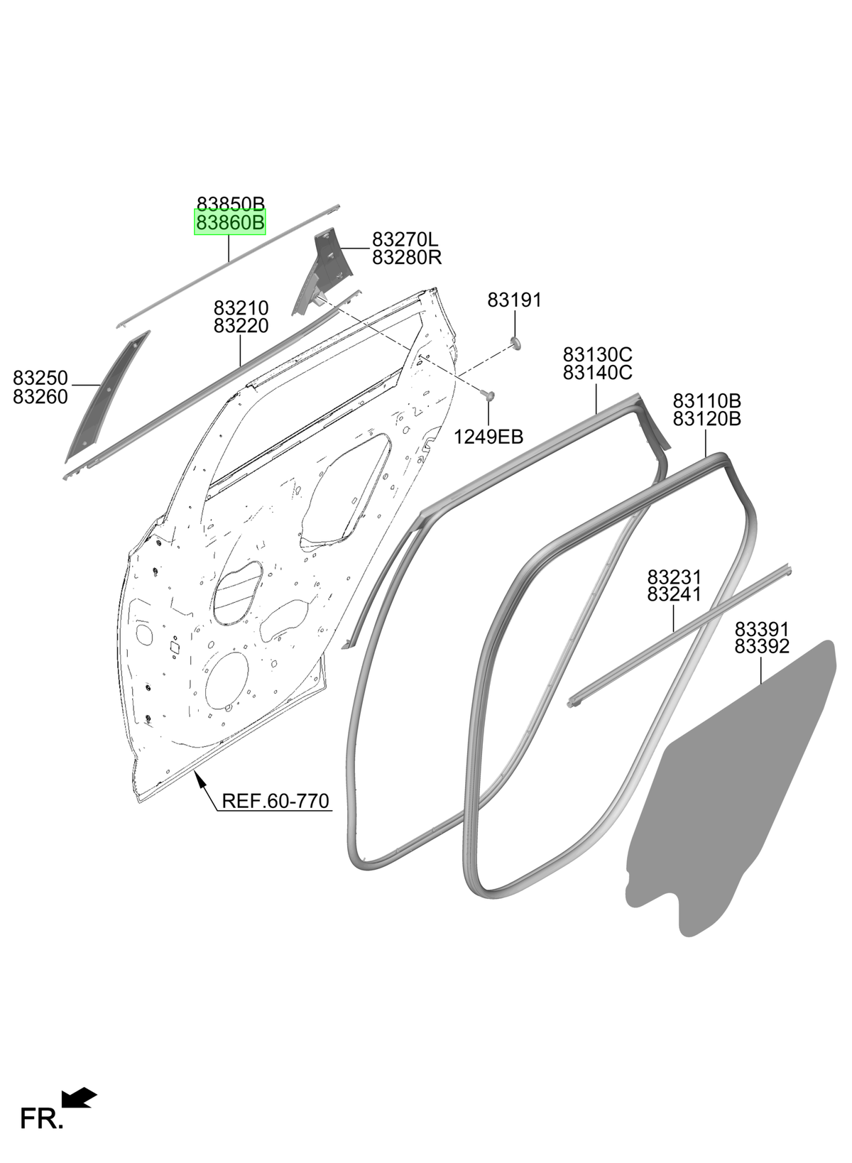 Puerta Tras. Der. Rh Original Para Hyundai Tucson 2020-2025