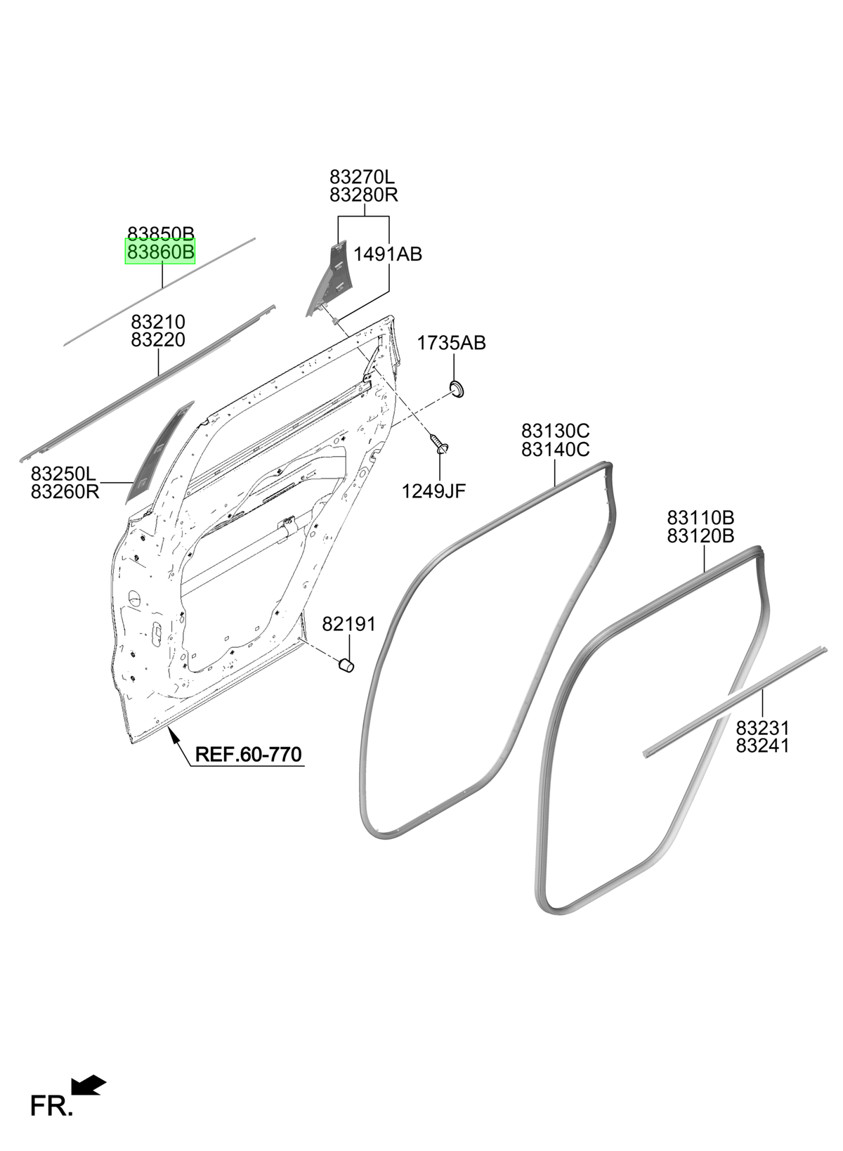 Puerta Tras. Der. Rh Orig. Para Hyundai Santa Fe 2018-2025