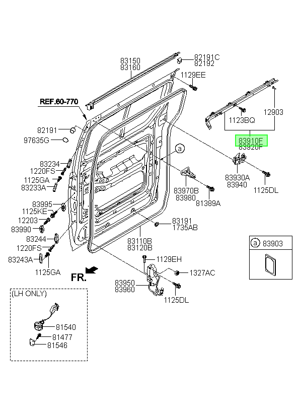 Riel Puerta Corredera Original Para Hyundai H1 2007-2023