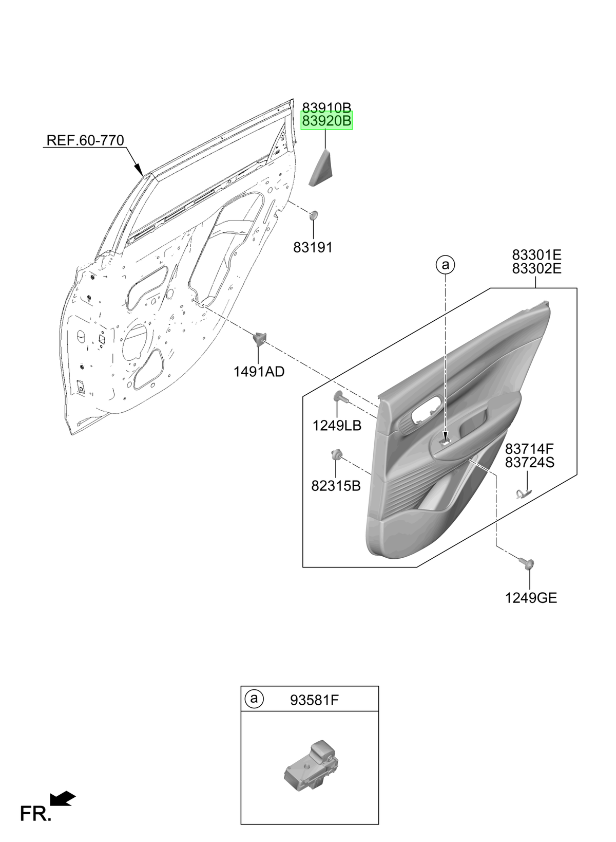 Vidrio Pta. Tras. Der. Rh Original Para Kia Rio 2000-2025