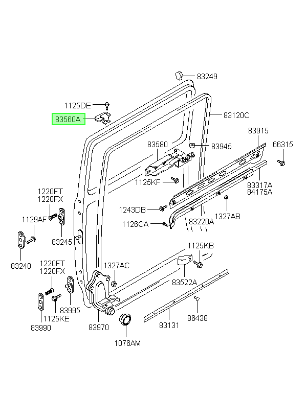 Riel Puerta Corredera Original Para Hyundai H100 1993-2004