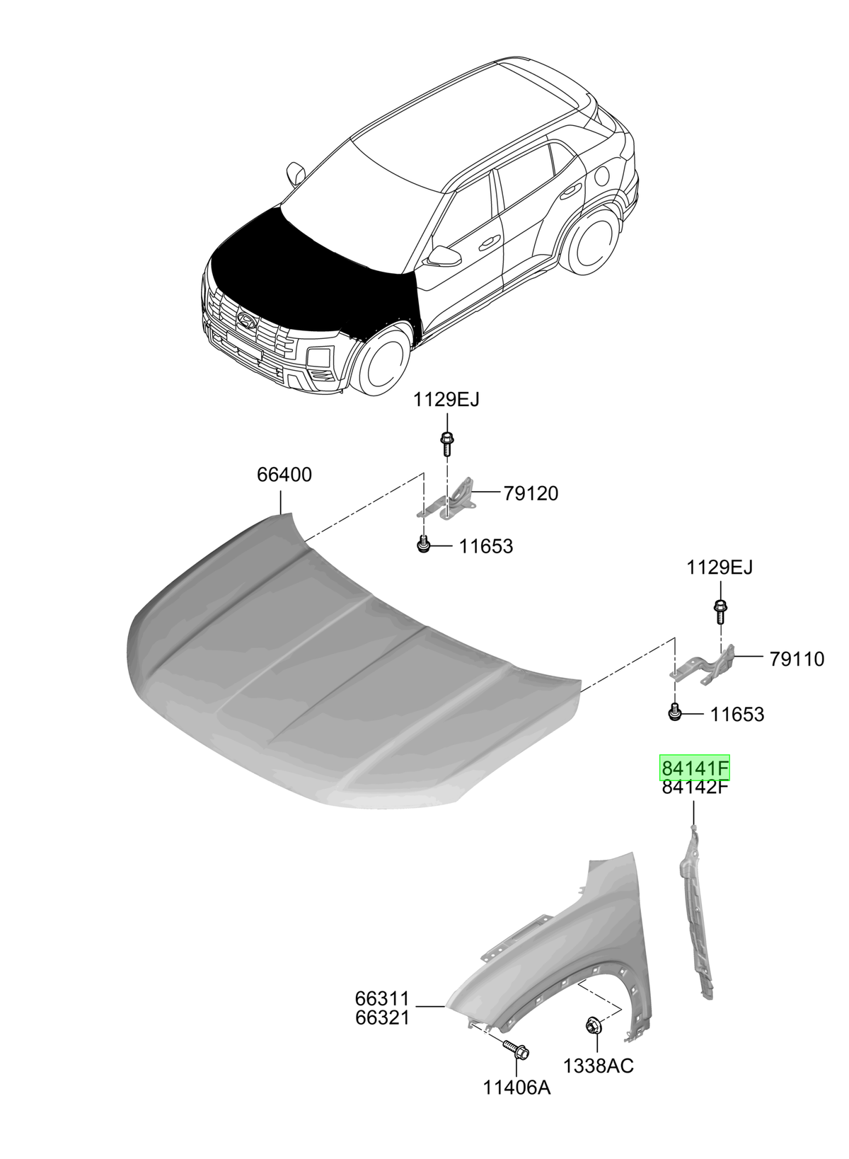 Tapabarro Izq. Lh Original Para Hyundai Creta 2021-2025