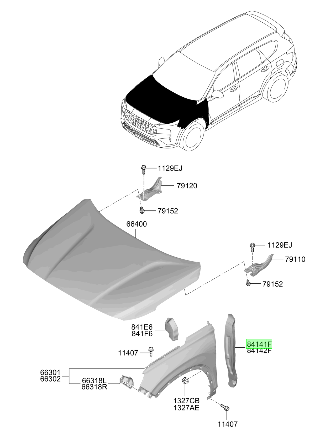 Aislante Original Para Hyundai Santa Fe 2018-2025