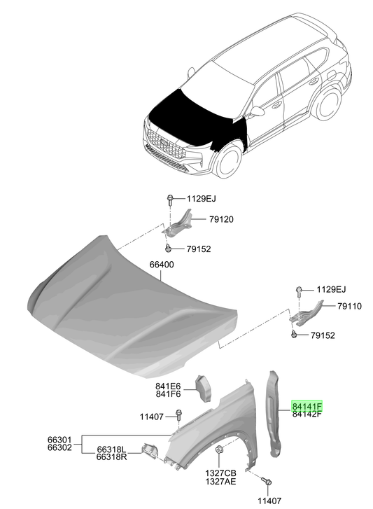 Aislante Original Para Hyundai Santa Fe 2018-2025