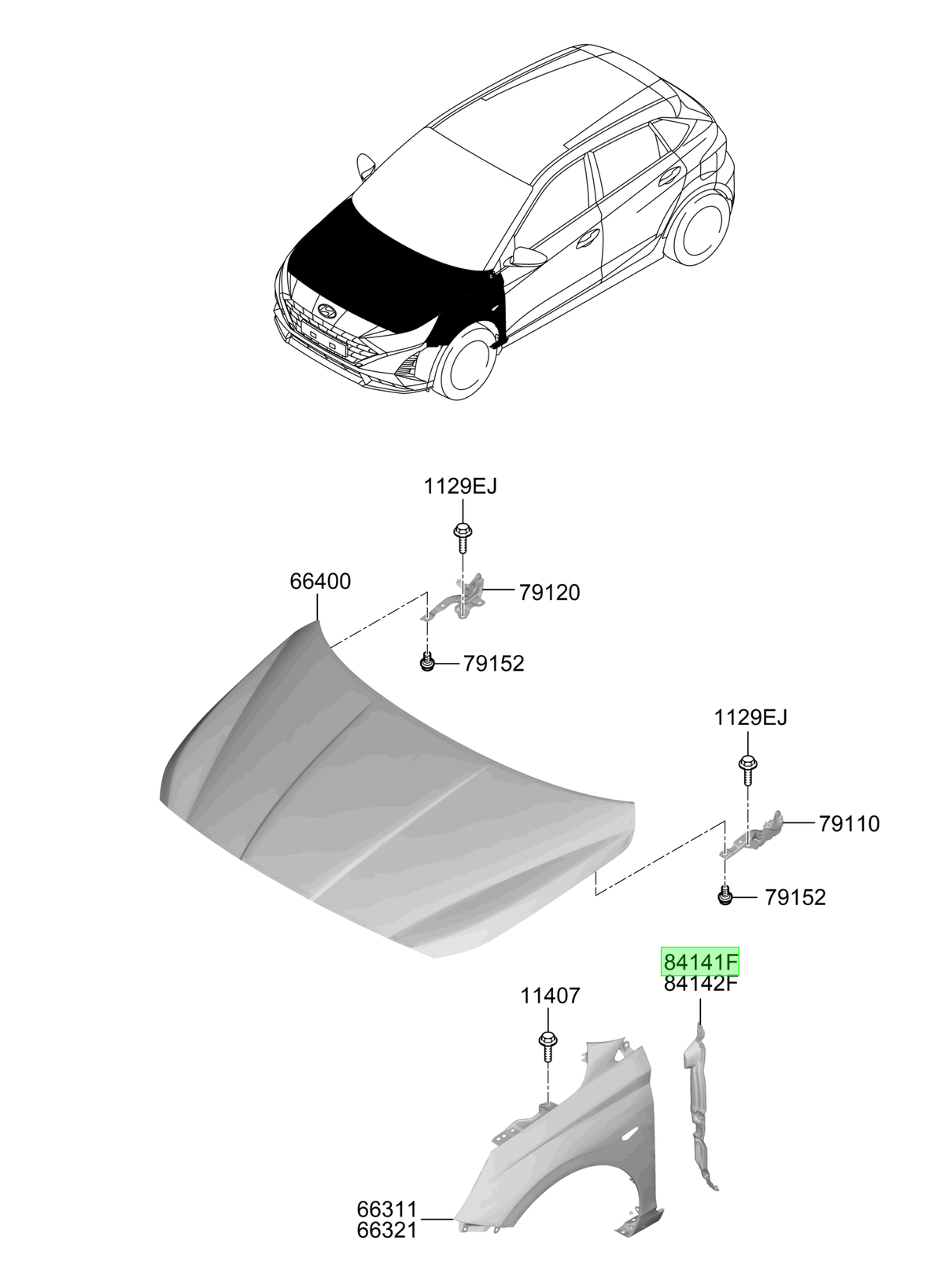 Tapabarro Original Para Hyundai I20 2020-2025