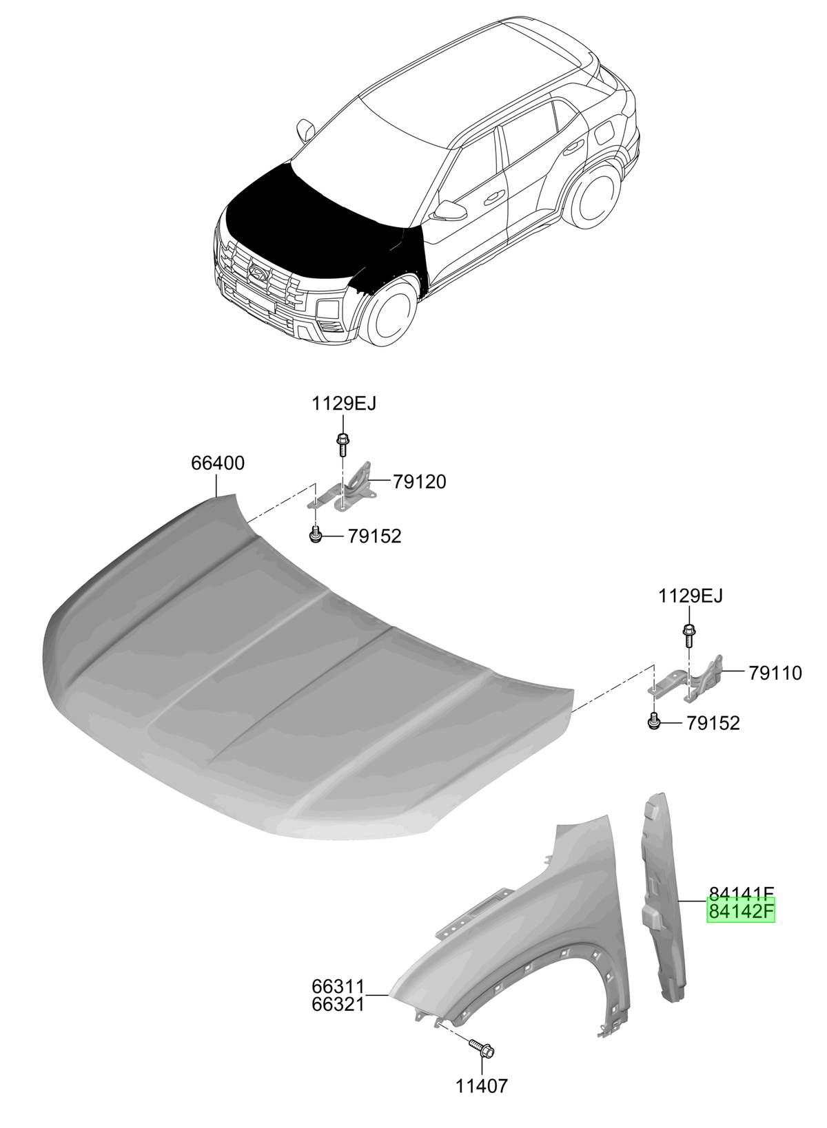 Tapabarro Der. Rh Original Para Hyundai Creta 2020-2025