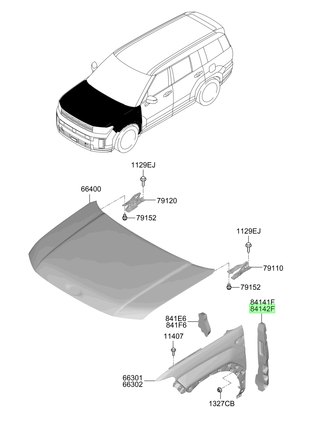 Tapabarro Der. Rh Original Para Hyundai Santa Fe 2023-2025