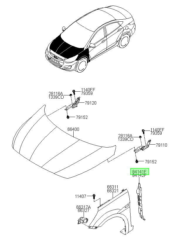 Tapabarro Original Para Hyundai Accent 2010-2020