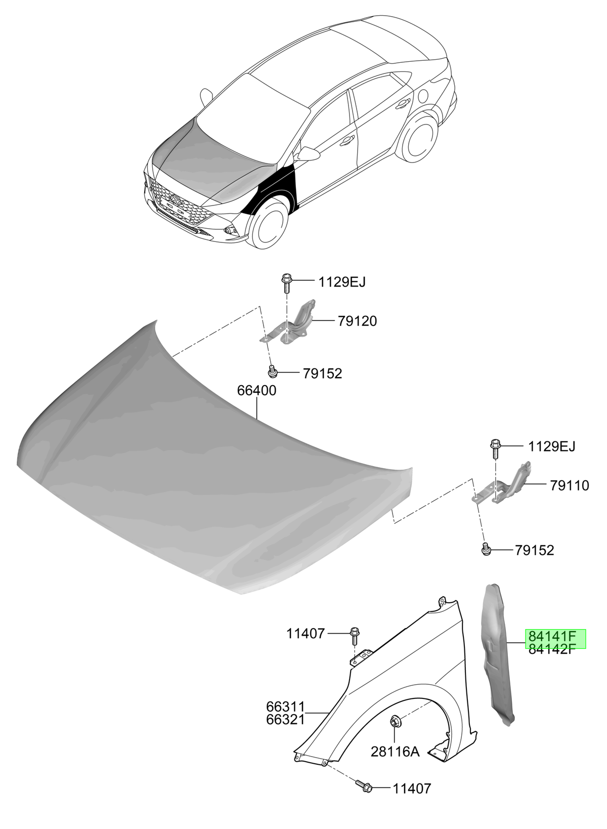 Tapabarro Original Para Hyundai Accent 2017-2024