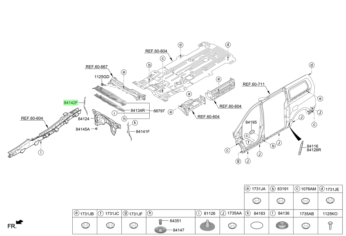 Aislante Guarnicion H- Rh Orig. Para Hyundai H1 Desde 2007