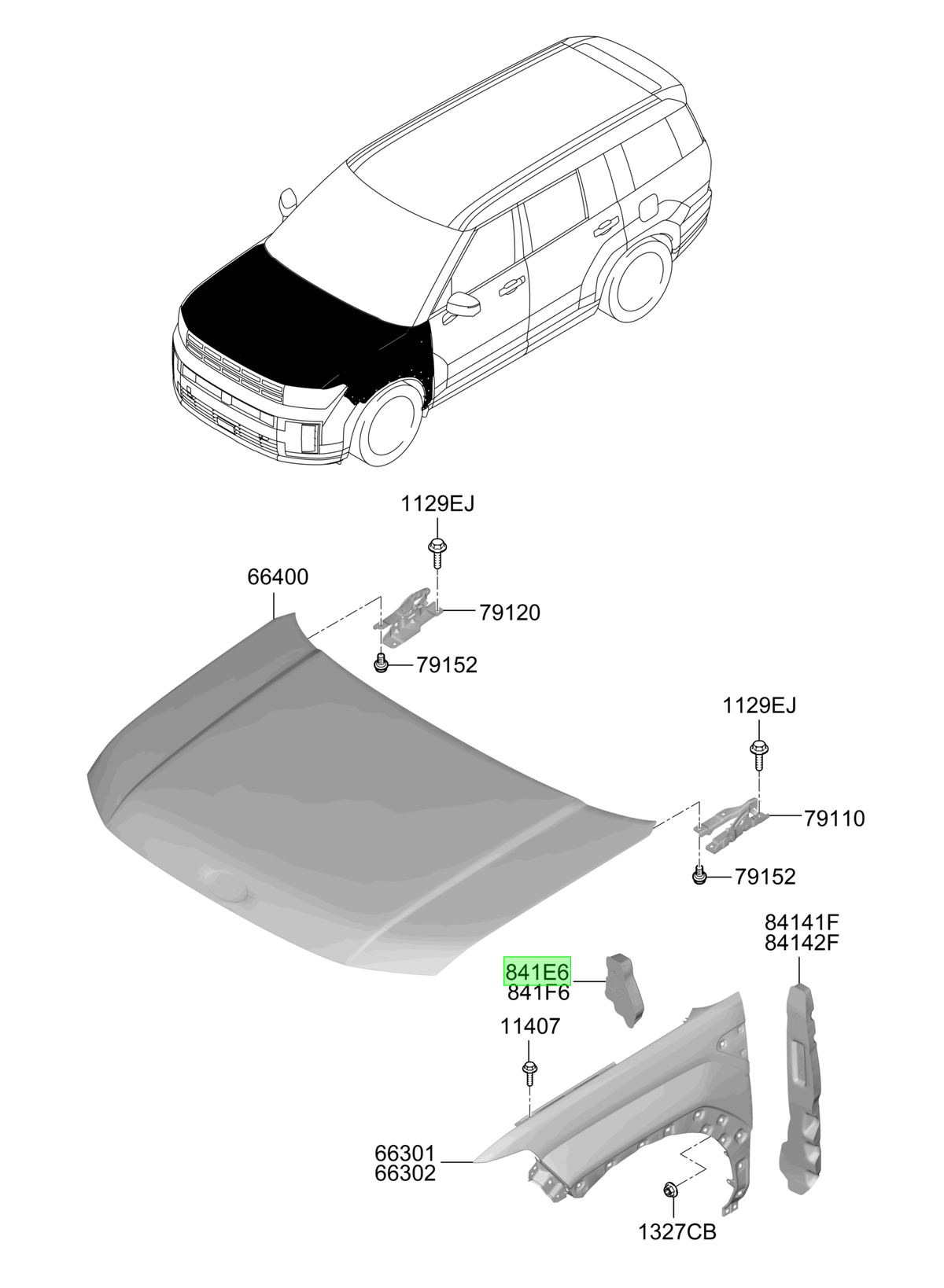 Tapabarro Lh Original Para Hyundai Santa Fe 2023-2025