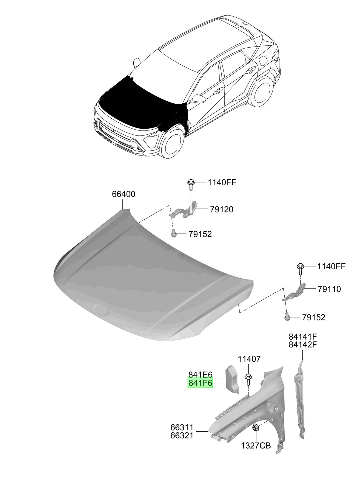 Tapabarro Rh Original Para Hyundai Kona 2023-2025