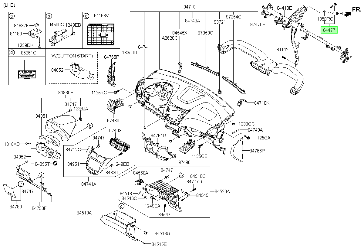 Perno Tablero Original Para Kia Sorento 2009-2024