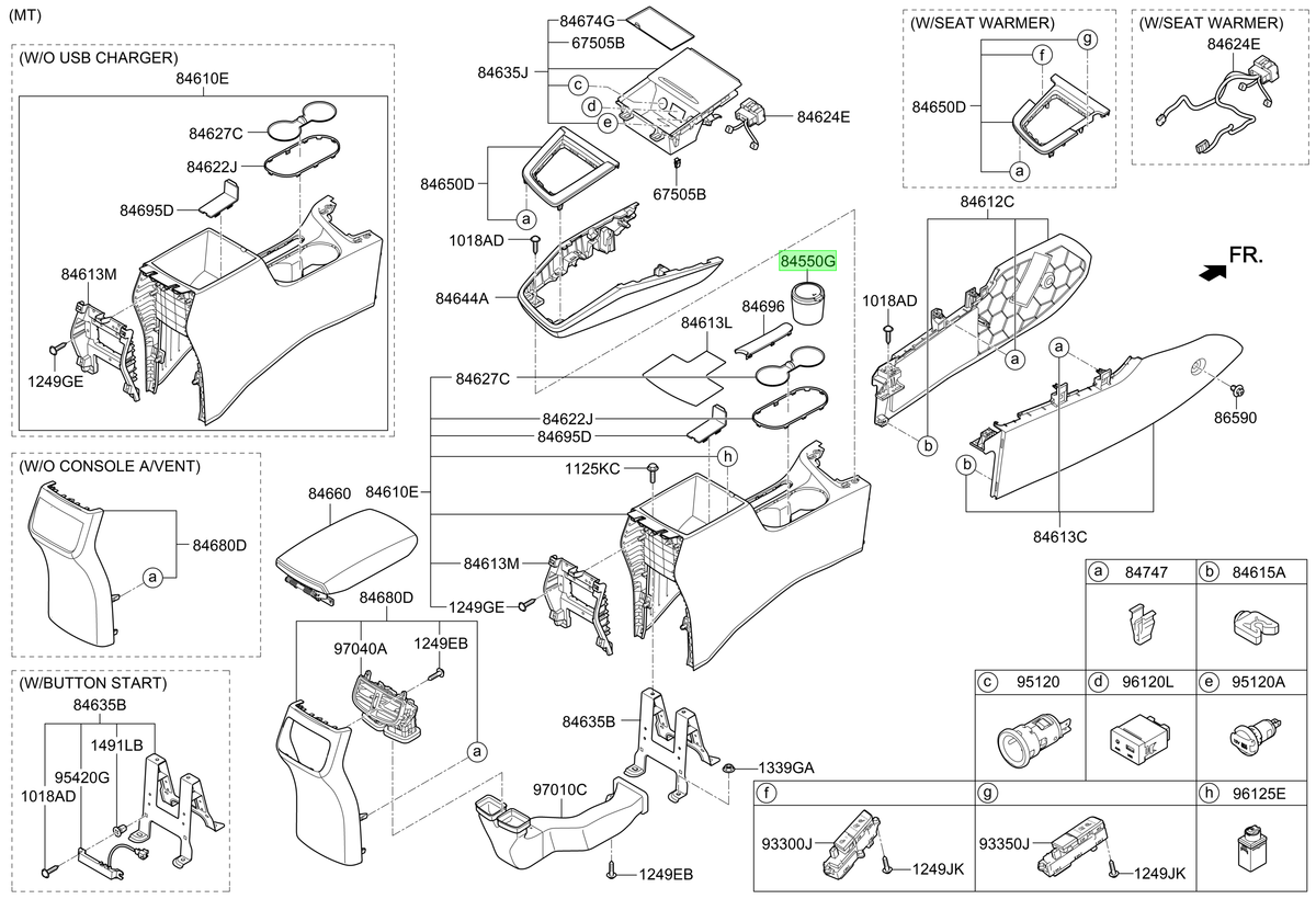 Cenicero Orig. Para Hyundai Elantra 2011-2015