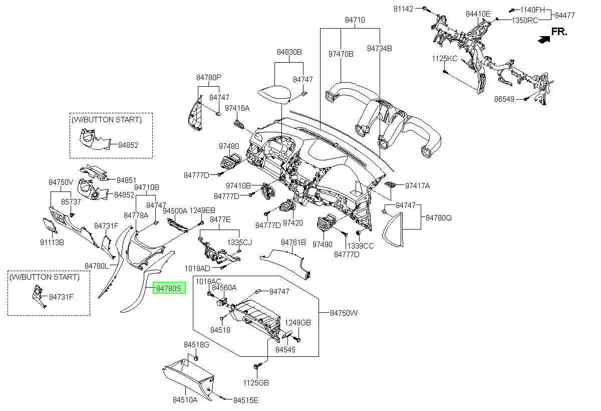 Bisel Rh Original Para Hyundai Elantra 2011-2014