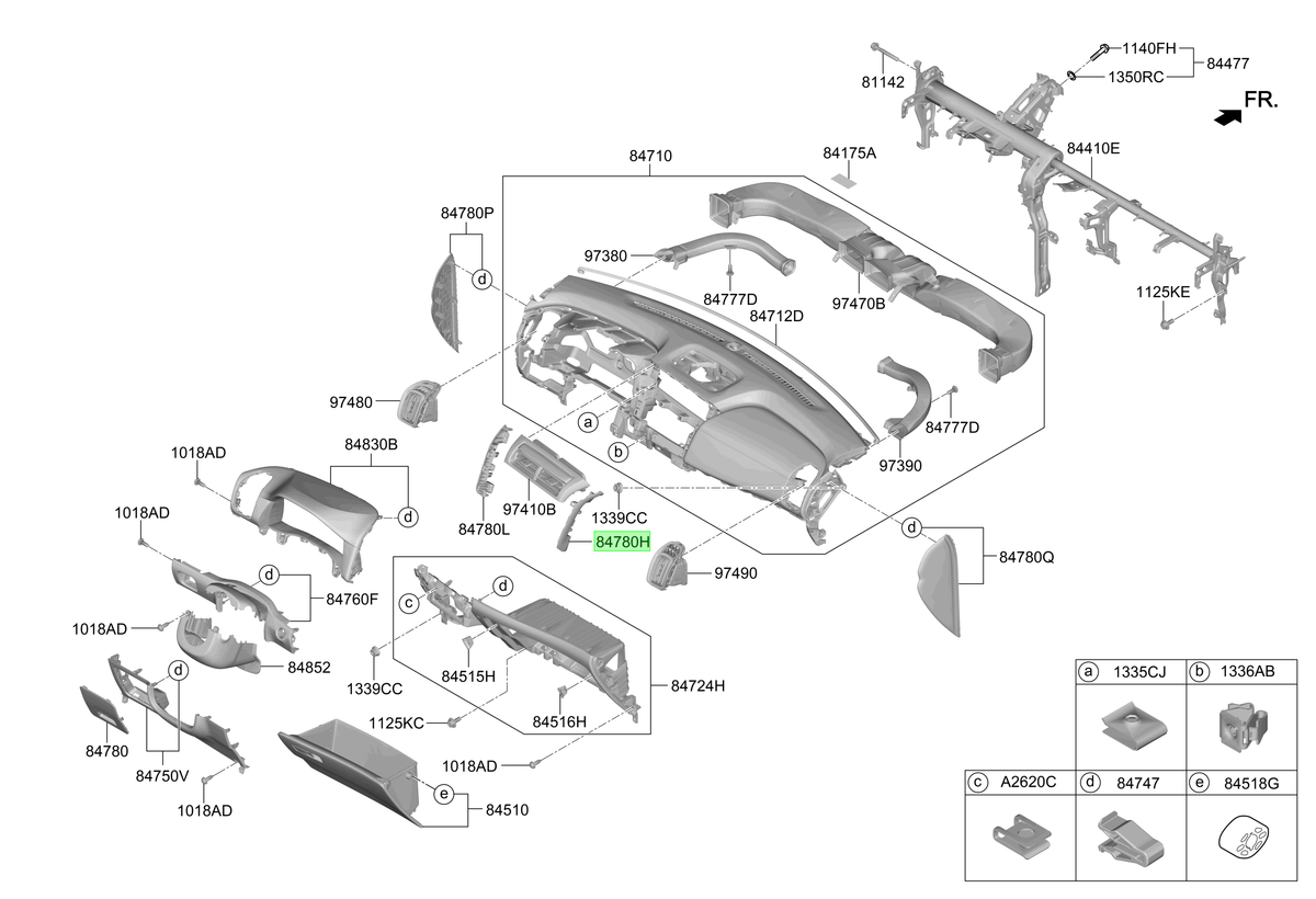 Moldura Vent. Central Der. Rh Original Para Hyundai Creta
