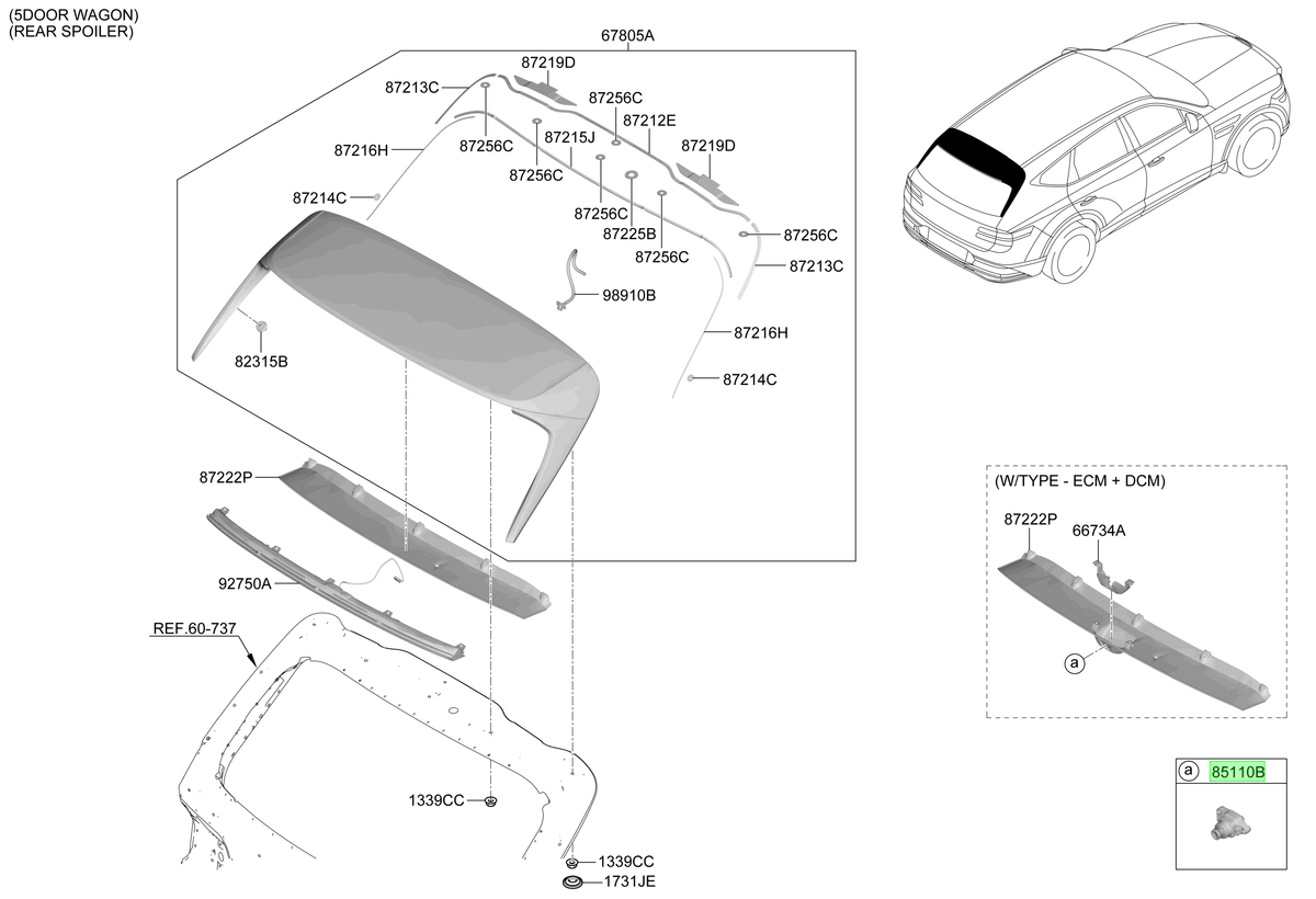Cámara Tras. Original Para Kia Sorento 2023-2025