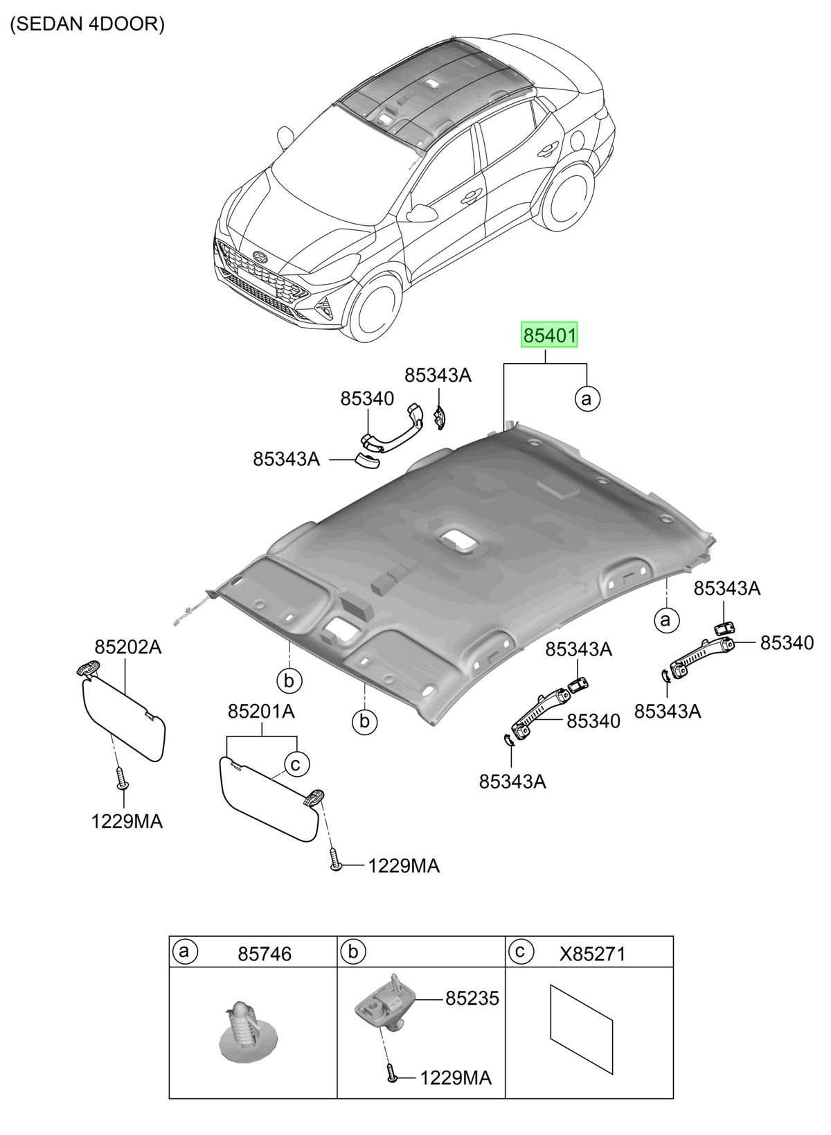 Tapiz Techo Original Para Hyundai I10 2019-2024