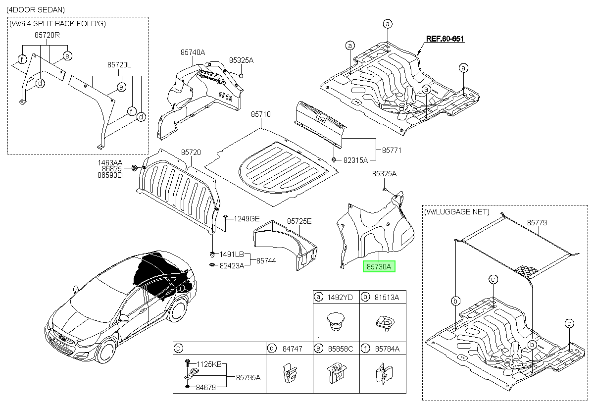 Tapiz Costado Trasizq Orig. Para Hyundai Accent Desde 2011