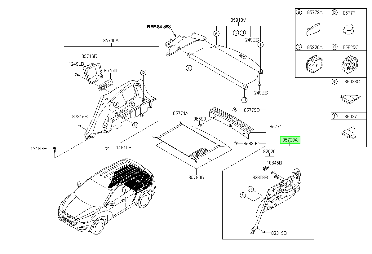 Tapiz Costado Tras. Lh Orig. Para Hyundai Tucson 2011-2014