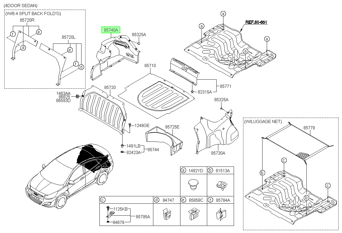 Tapiz Costado Tras. Rh Orig. Para Hyundai Accent Desde 2011