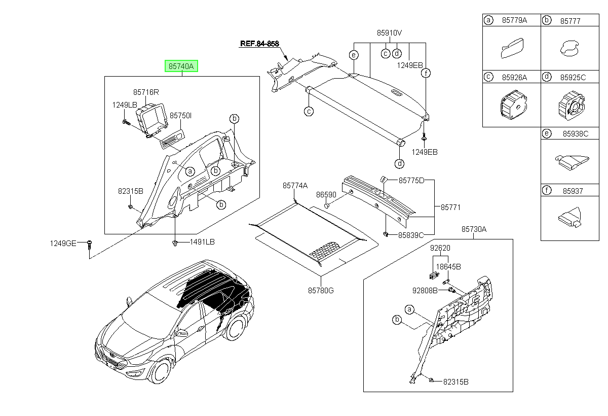 Tapiz Costado Tras. Rh Orig. Para Hyundai Tucson 2011-2014