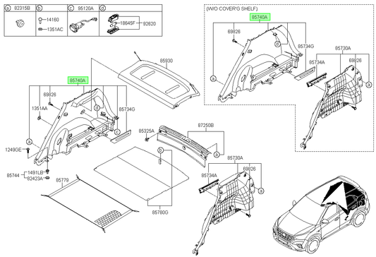 Panel Costado Original Para Hyundai Creta 2018-2021