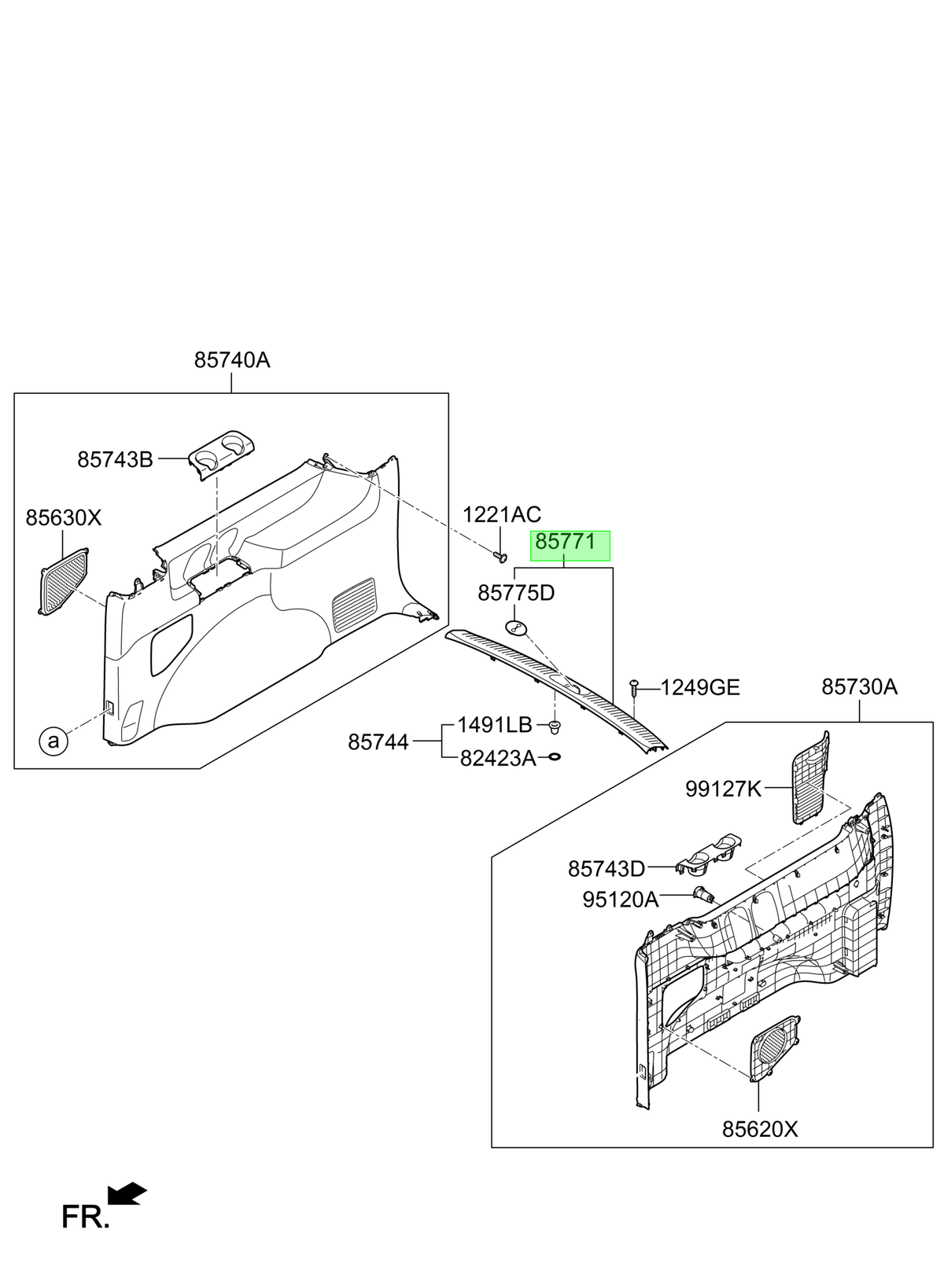 Tapiz Bajo Portalon Orig. Para Hyundai H1 Desde 2007