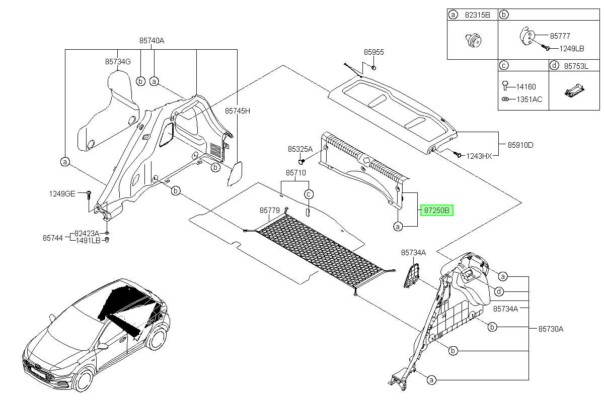 Conj. Revestimiento Orig. Para Hyundai I20 Desde 2017