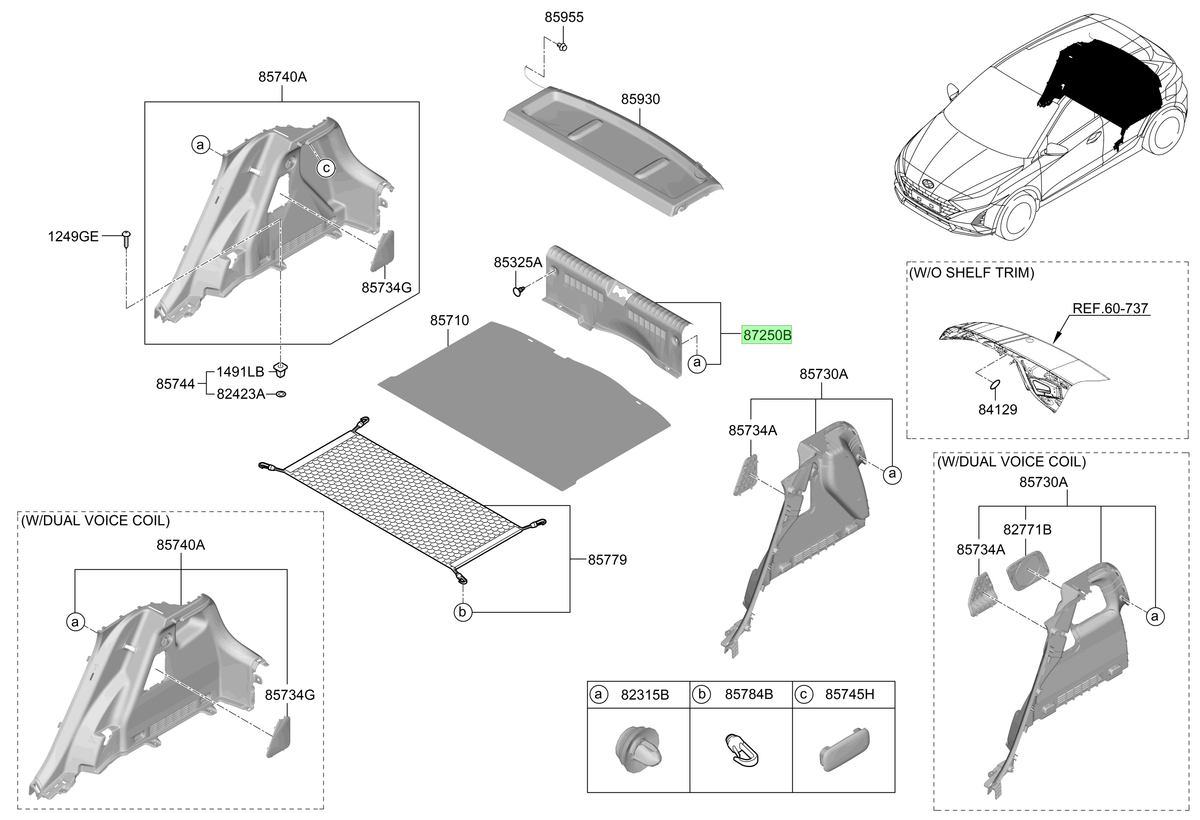 Tapiz Panel Tras. Original Para Hyundai I20 2020-2025