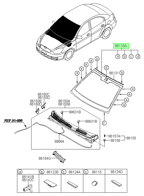 Parabrisas Orig. Para Hyundai Accent 2007-2010