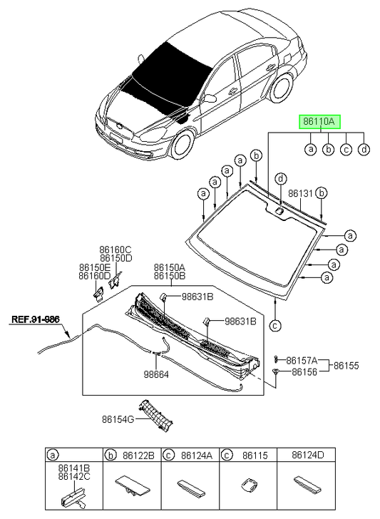 Parabrisas Orig. Para Hyundai Accent 2007-2010