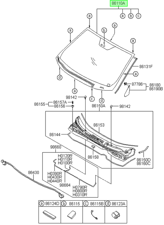 Parabrisas Orig. Para Hyundai Tucson 2011-2014