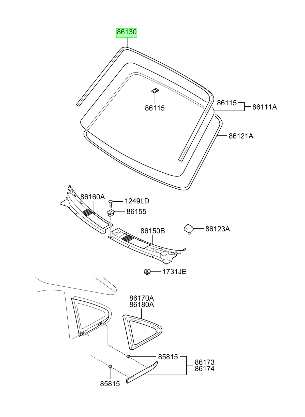 Parabrisas Original Para Kia Rio 2000-2025