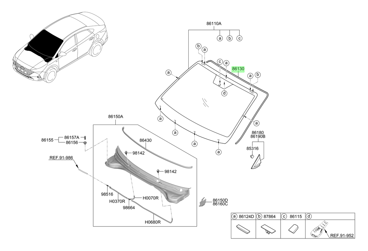 Parabrisas Original Para Hyundai Accent 2017-2024