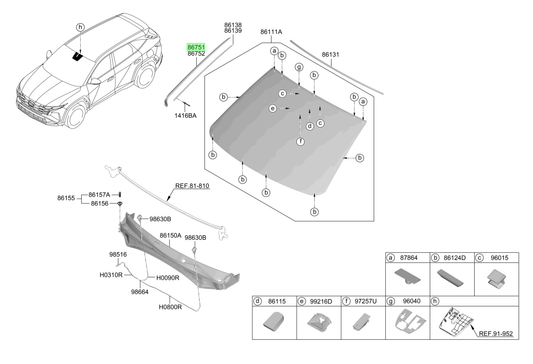 Parabrisas Lh Original Para Hyundai Tucson 2021-2025