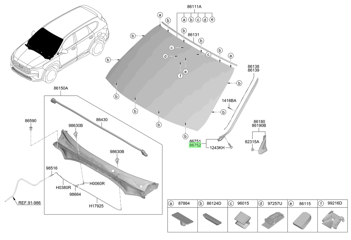 Parabrisas Rh Original Para Hyundai Santa Fe 2018-2025