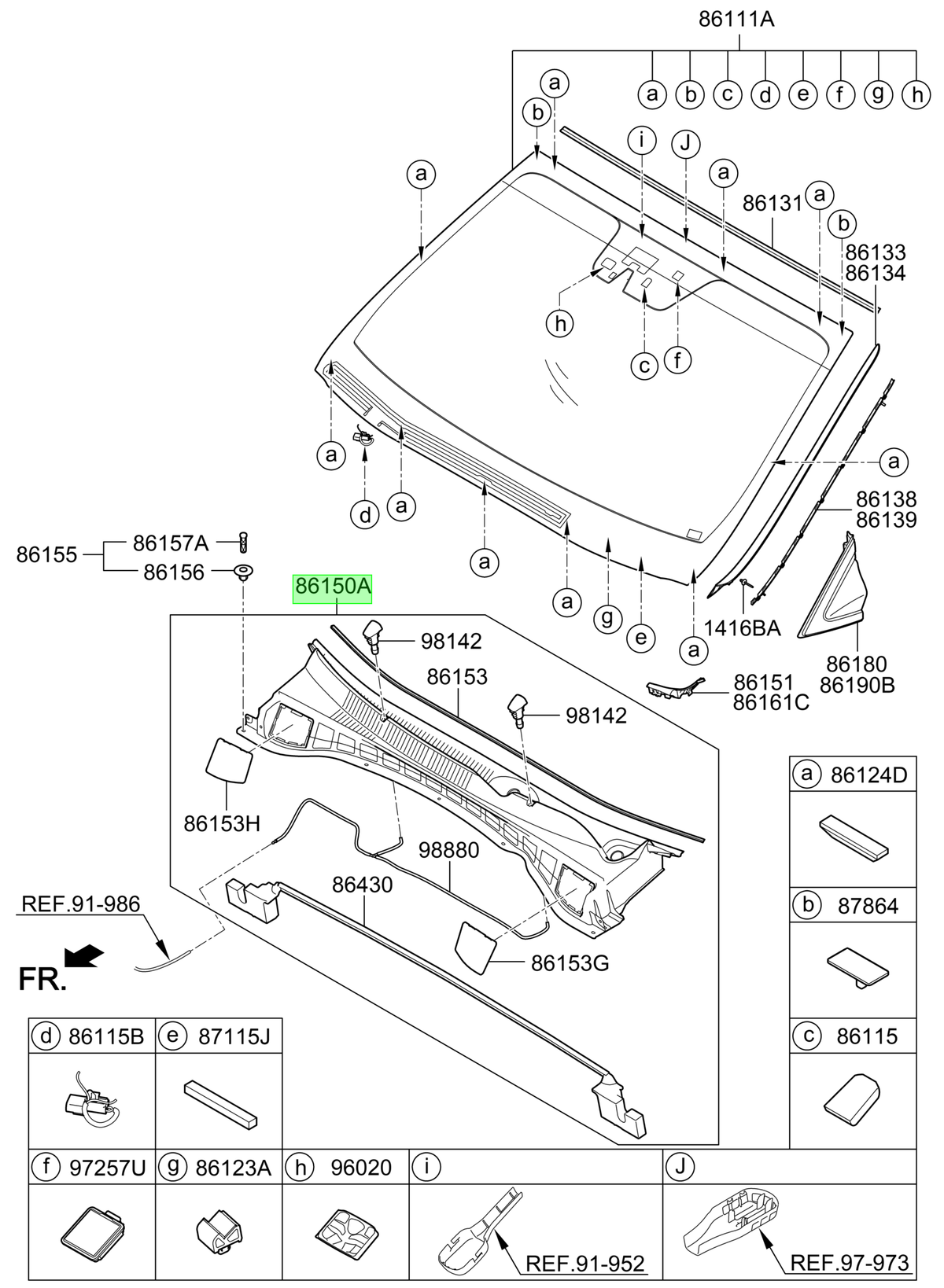 Tapa Capot Orig. Para Hyundai Santa Fe 2013-2018