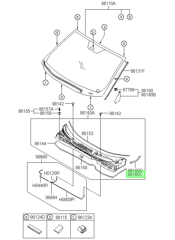 Moldura Torpedo Rh Orig. Para Hyundai Tucson 2011-2014