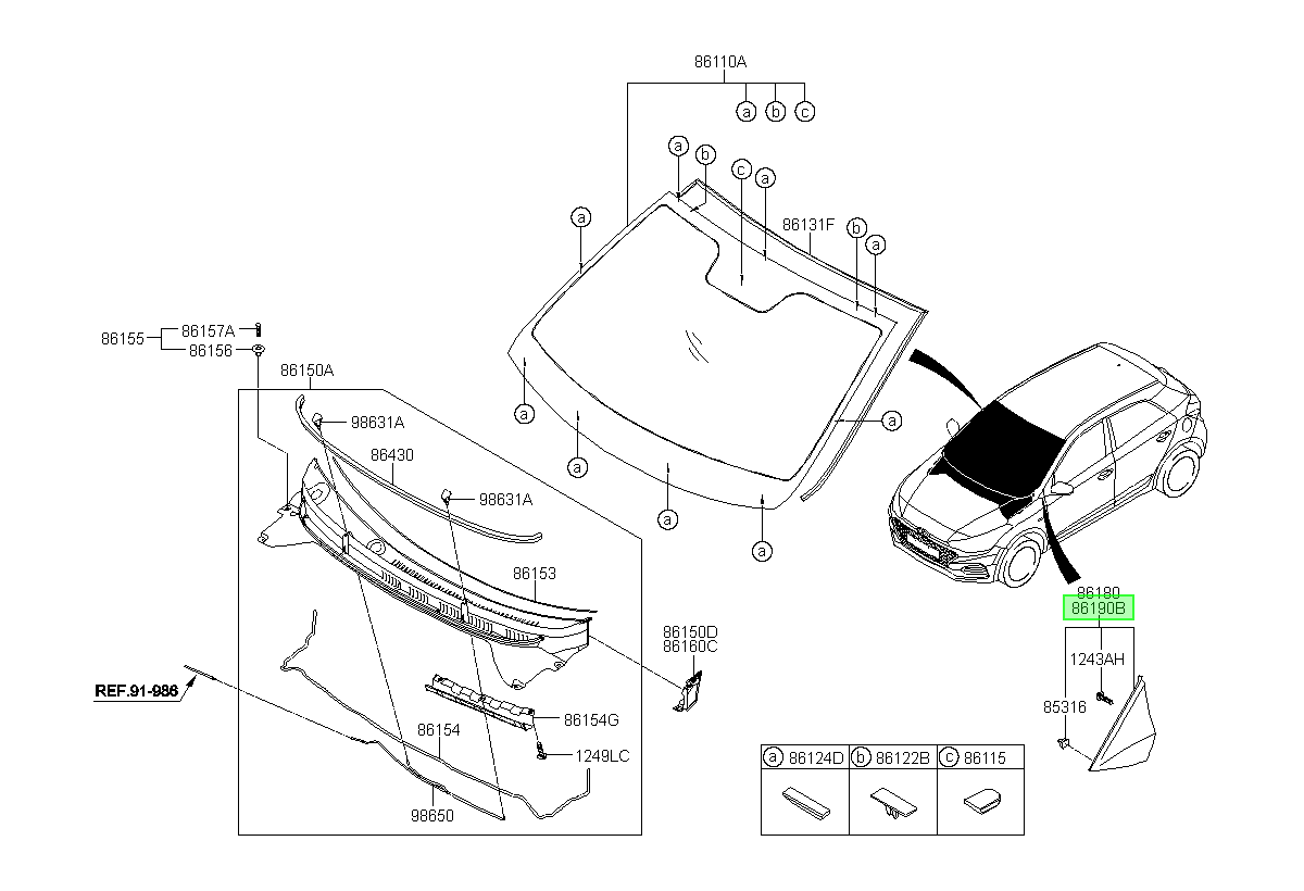 Moldura Triangular Original Para Hyundai I20 2014-2022
