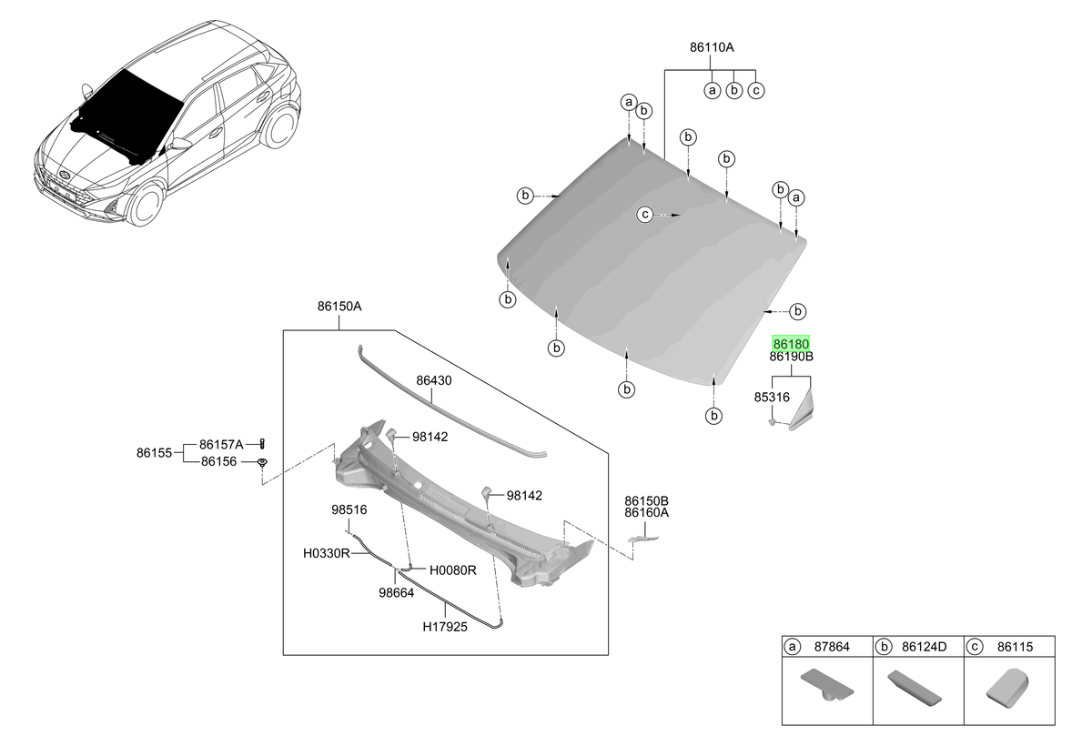 Moldura Triangular Original Para Hyundai I20 2020-2025