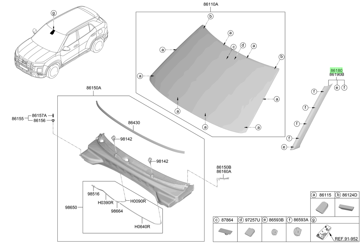 Moldura Triangular Lh Original Para Hyundai Creta 2020-2025