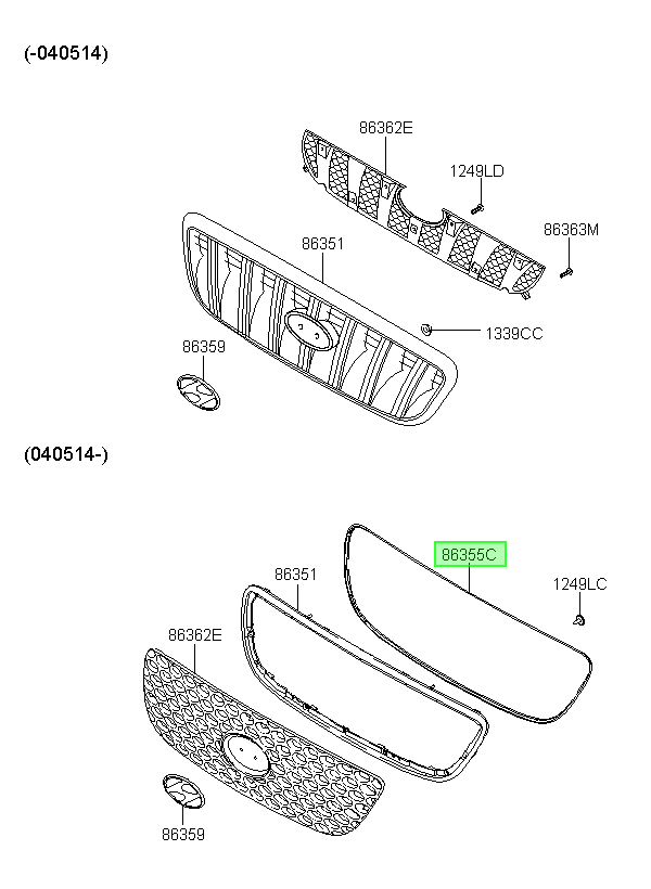 Máscara Original Para Hyundai Terracan 2000-2007