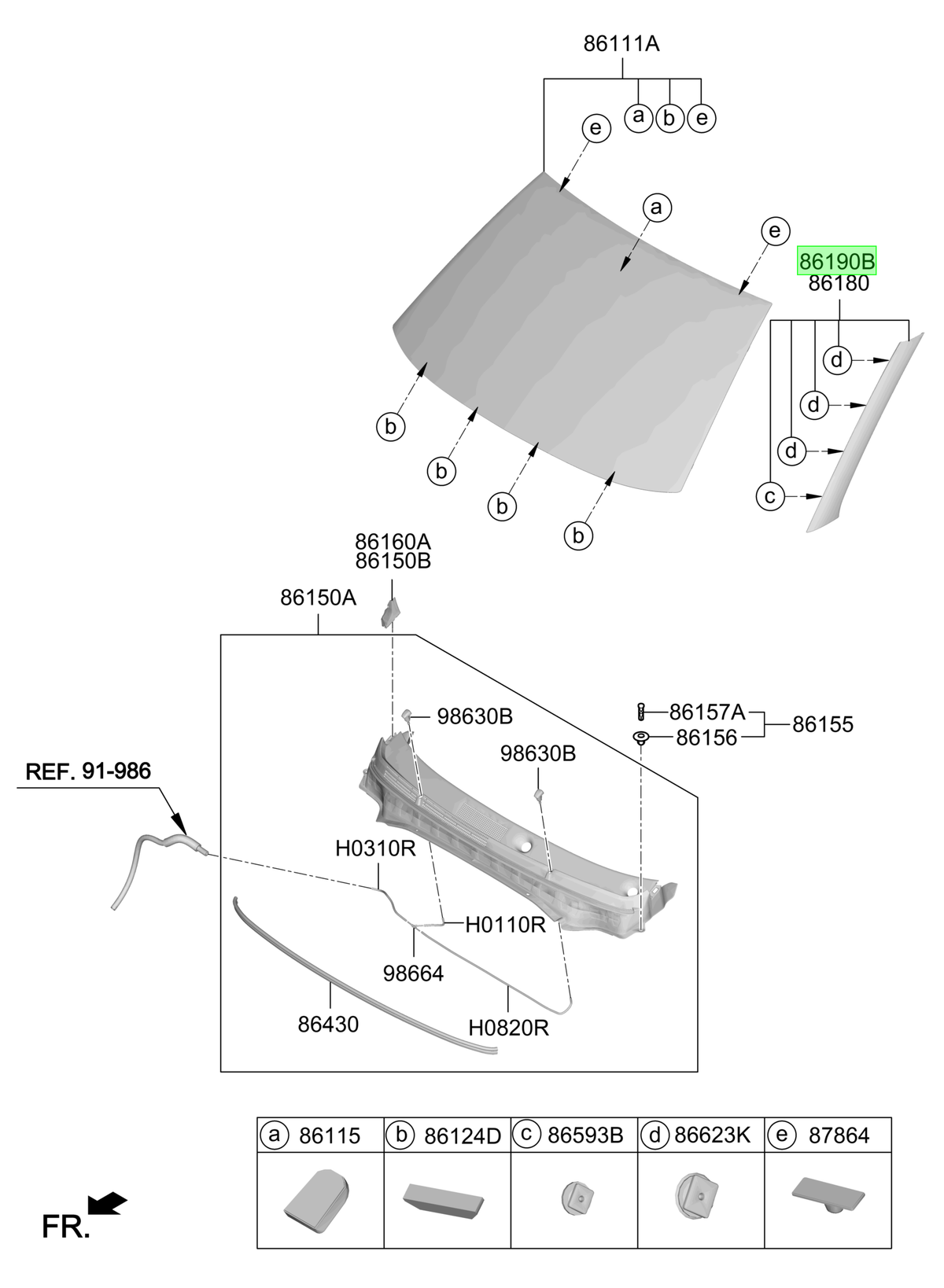 Moldura Triangular Original Para Hyundai Venue 2019-2025