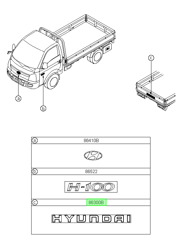 Emblema Original Para Hyundai H1 2019-2025
