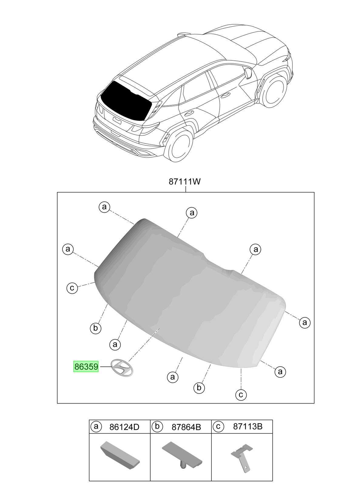 Emblema Original Para Hyundai Tucson 2024-2025