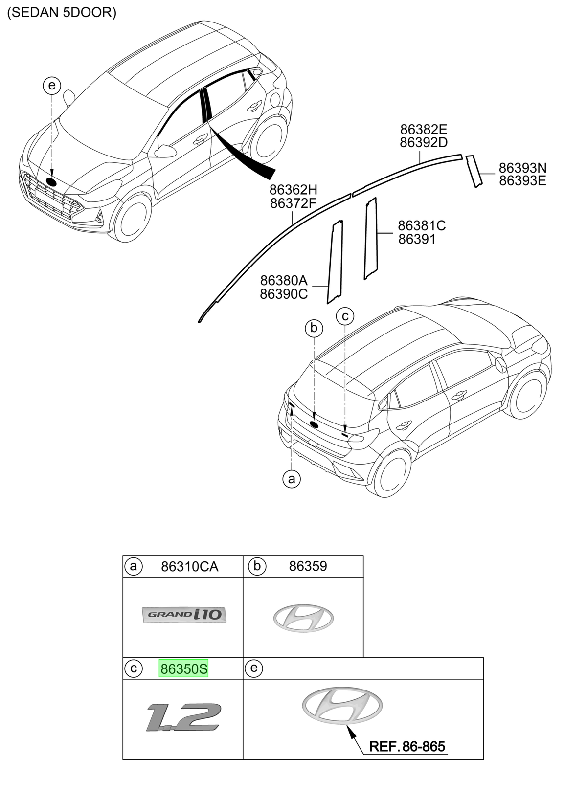 Emblema Original Para Hyundai I10 2019-2024