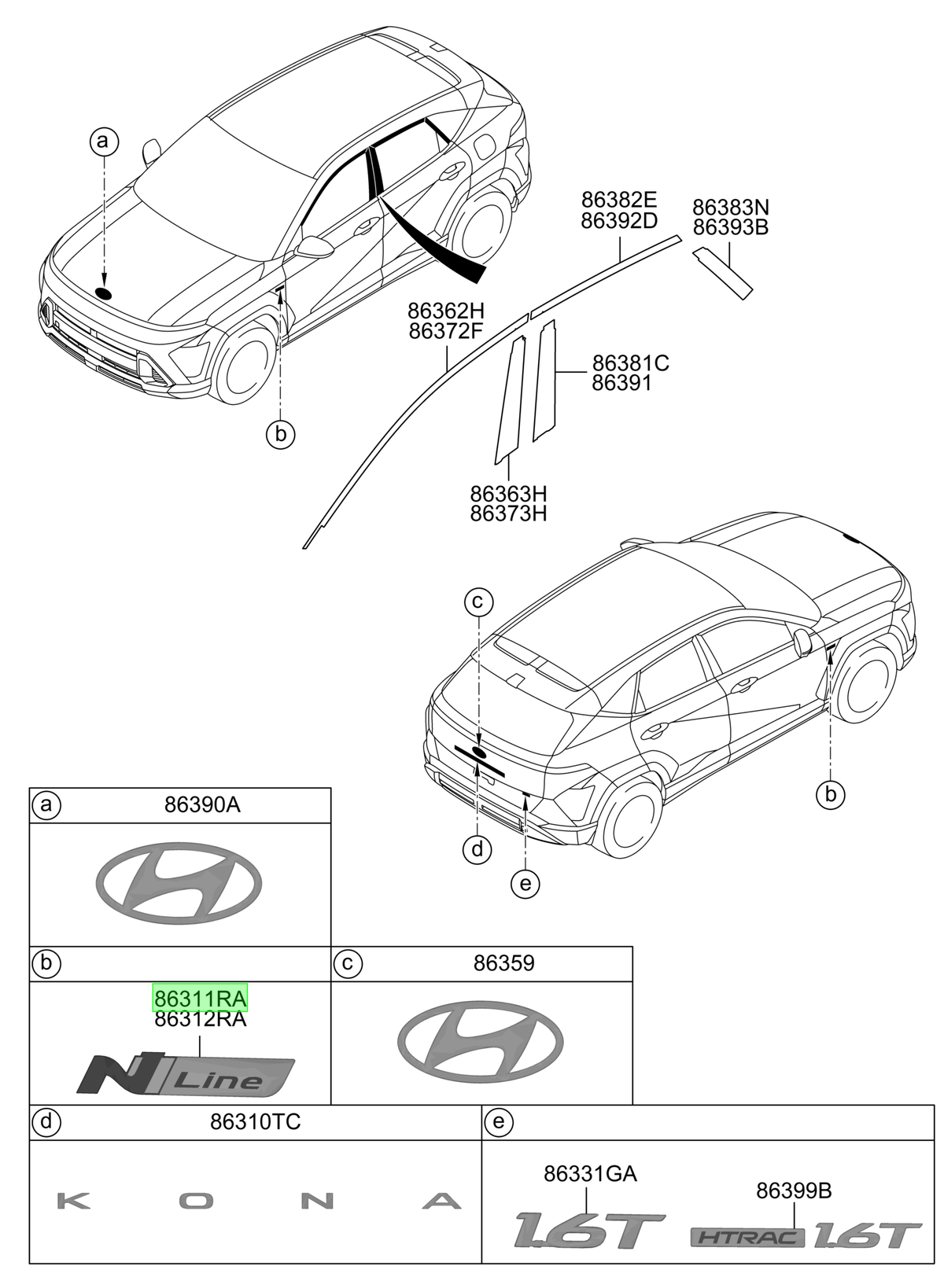 Emblema Original Para Hyundai Accent 1995-2011