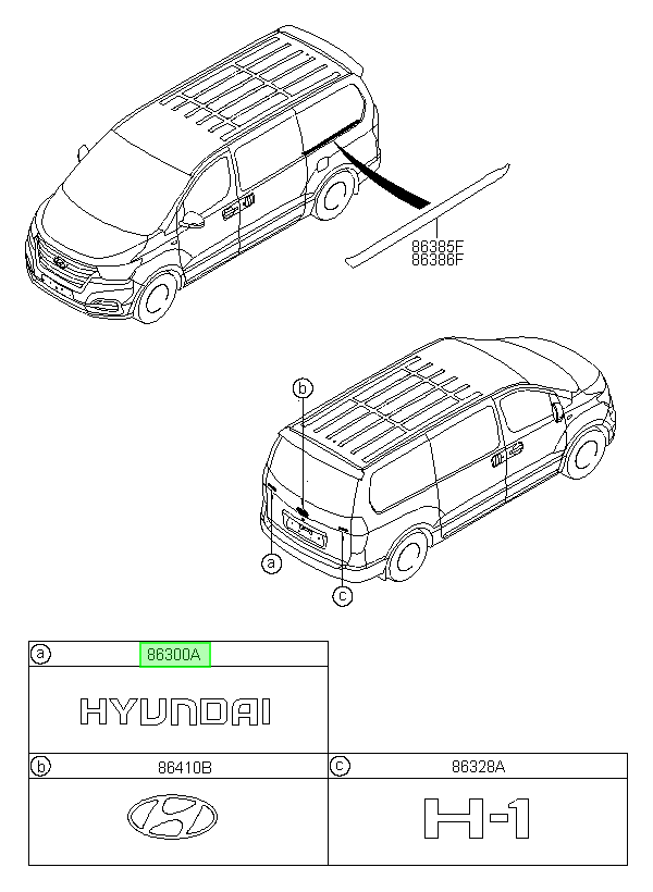 Emblema Original Para Hyundai H1 2007-2023