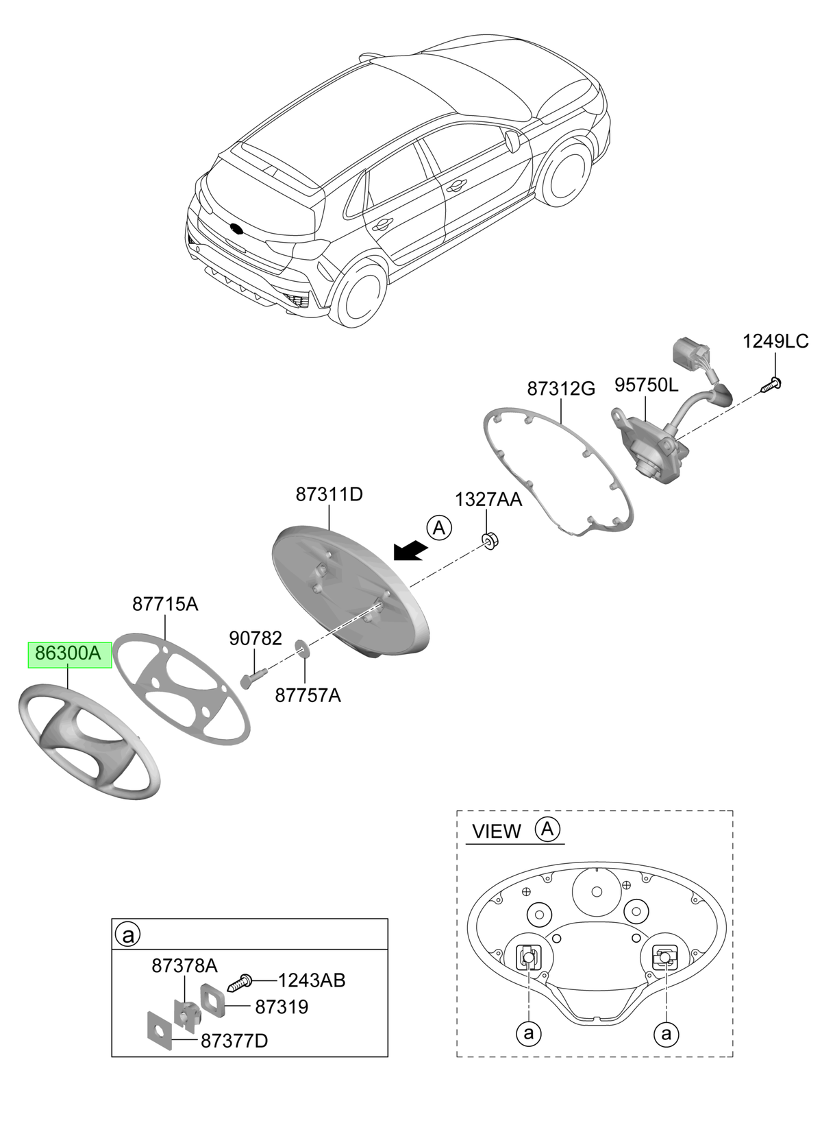 Emblema Original Para Hyundai I30 2017-2024